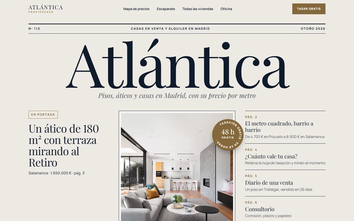 Web de ejemplo de inmobiliaria: Atlántica Propiedades